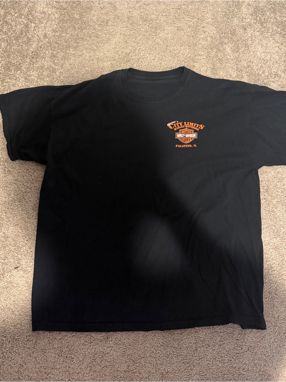 Harley-Davidson Black T-Shirt with Orange Logo